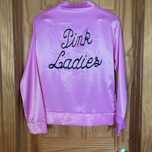 Halloween Costume-PINK LADIES GIRL GANG JACKET AND ACCESSORIES - Picture 4 of 7